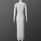 SUPER WHOLESALE | Backless Lace Double-layered Dress