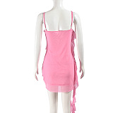 SUPER WHOLESALE | Slim-fit Strap Dress with Ruffled Hem