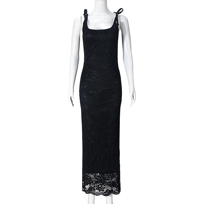 SUPER WHOLESALE | Backless Lace Double-layered Dress