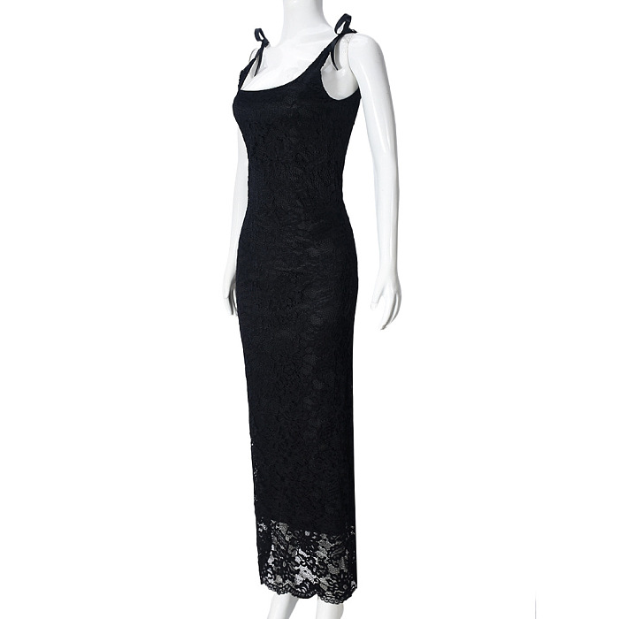 SUPER WHOLESALE | Backless Lace Double-layered Dress