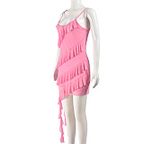 SUPER WHOLESALE | Slim-fit Strap Dress with Ruffled Hem
