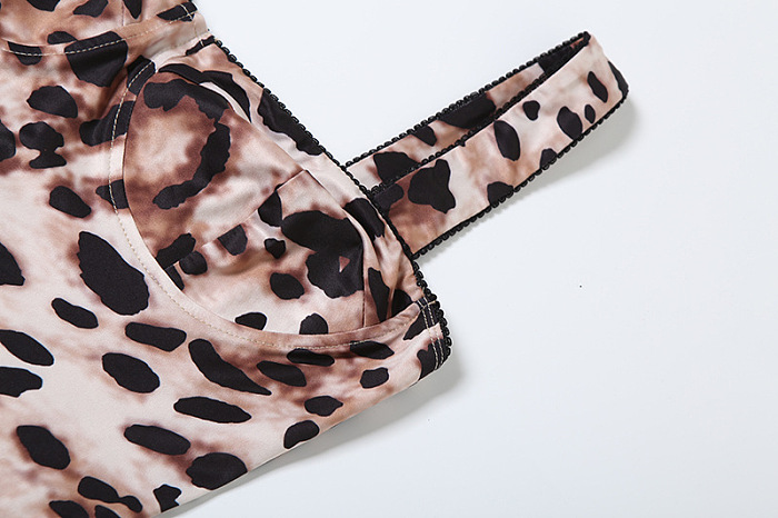 SUPER WHOLESALE | Leopard Print Butt Lift Tight-fitting Jumpsuit
