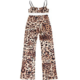 SUPER WHOLESALE | Leopard Print High Waist Tight-fitting Pants Two-Piece Set