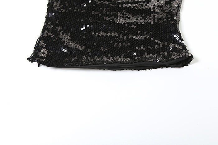 SUPER WHOLESALE | Sleeveless Short Tight-fitting Sequined Short Pants Two-Piece Set