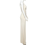 SUPER WHOLESALE | One-Shoulder Floor-Length Dress