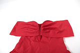 SUPER WHOLESALE | Solid Color Puff Sleeve Short Dress