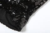 SUPER WHOLESALE | Sleeveless Short Tight-fitting Sequined Short Pants Two-Piece Set