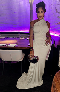 SUPER WHOLESALE | One-Shoulder Floor-Length Dress