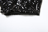 SUPER WHOLESALE | Sleeveless Short Tight-fitting Sequined Short Pants Two-Piece Set