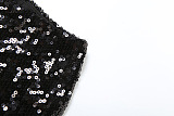 SUPER WHOLESALE | Sleeveless Short Tight-fitting Sequined Short Pants Two-Piece Set