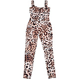 SUPER WHOLESALE | Leopard Print Butt Lift Tight-fitting Jumpsuit