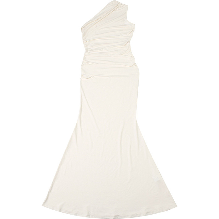 SUPER WHOLESALE | One-Shoulder Floor-Length Dress