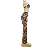 SUPER WHOLESALE | Leopard Print High Waist Tight-fitting Pants Two-Piece Set