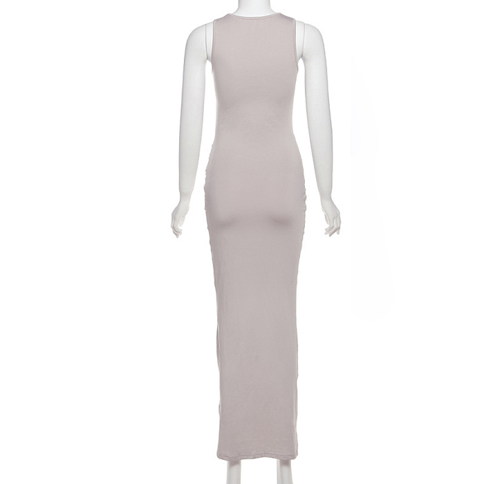 SUPER WHOLESALE |  Sleeveless Round Neck Strap Dress