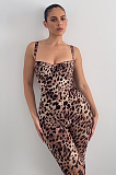 SUPER WHOLESALE | Leopard Print Butt Lift Tight-fitting Jumpsuit