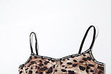 SUPER WHOLESALE | Leopard Print High Waist Tight-fitting Pants Two-Piece Set