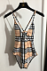 SUPER WHOLESALE | Plaid Printed One-piece Swimwear