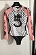 SUPER WHOLESALE |  Long Sleeve One-piece Swimwear in Pink & White