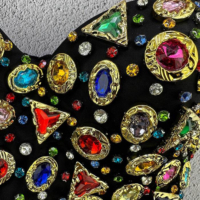 SUPER WHOLESALE |  Sweetheart neck beaded padded cami top