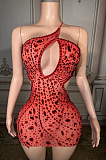 SUPER WHOLESALE |  Gianni Backless Rhinestone Mesh Mini Dress In Red