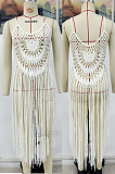 SUPER WHOLESALE | Adelbert Knit Fringe Cover Up Dress