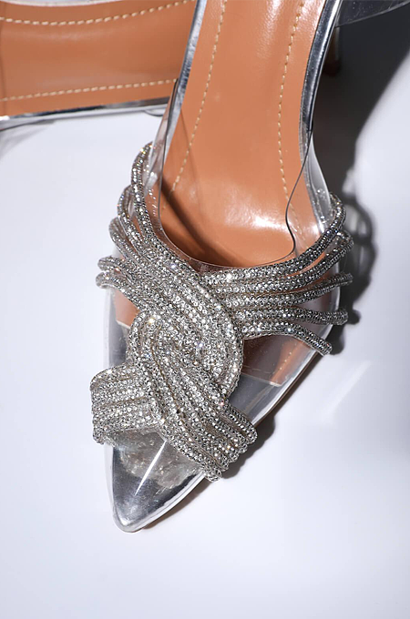 SUPER WHOLESALE | Lumi Crystal Embellished Sandals In Silver