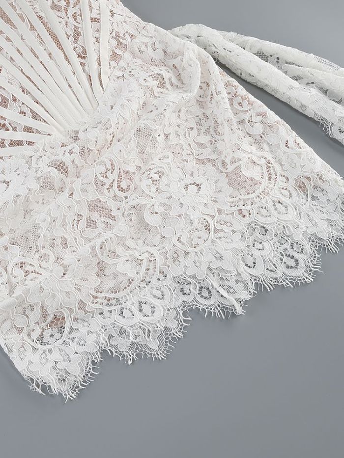 SUPER WHOLESALE | Yolita Strapless Lace Dress In White