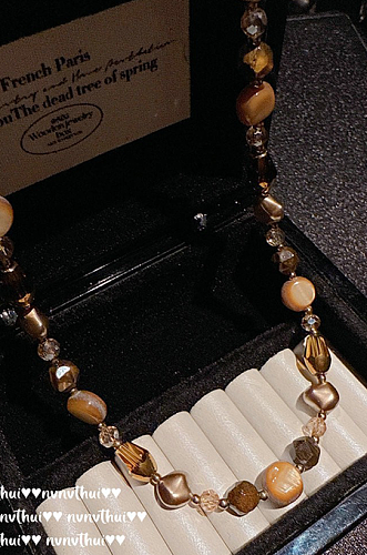 SUPER WHOLESALE | Tiger's Eye And Artificial Pearl Necklace Jewelry Set
