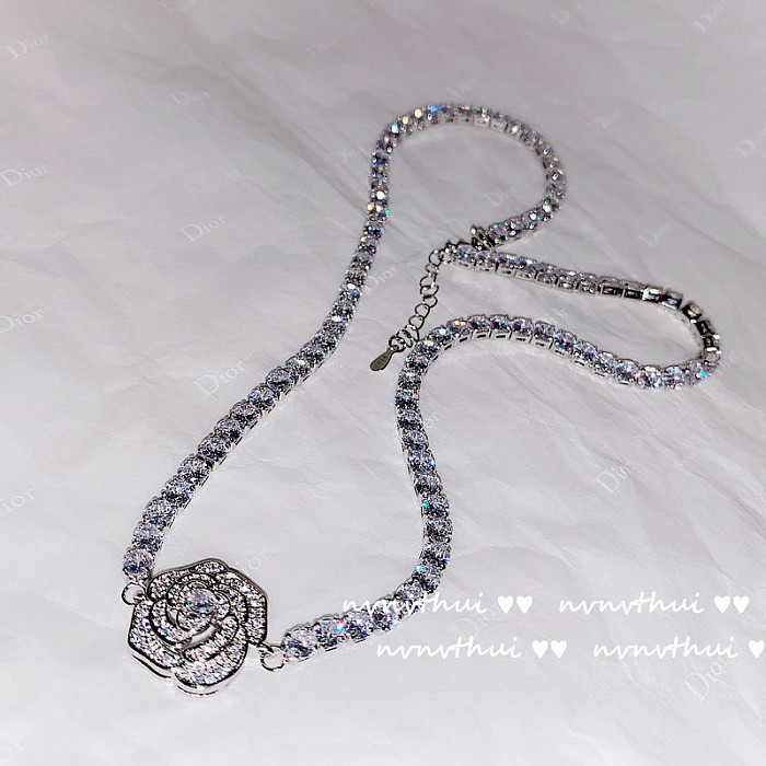 SUPER WHOLESALE | Bling Bling Rose Necklace