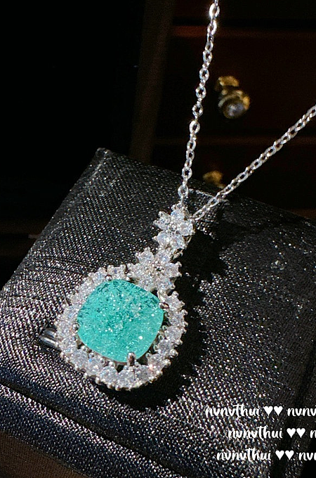 SUPER WHOLESALE | Peacock Green Zircon Jewelry Set