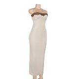 SUPER WHOLESALE |  Lace Spaghetti Strap Bodycon Dress