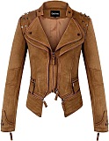 SUPER WHOLESALE |  Studded Zipper Leather Jacket