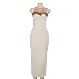 SUPER WHOLESALE |  Lace Spaghetti Strap Bodycon Dress