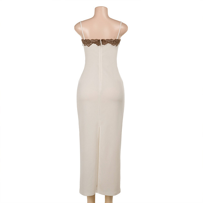 SUPER WHOLESALE |  Lace Spaghetti Strap Bodycon Dress