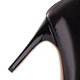 SUPER WHOLESALE | Pointed Toe Patent Leather Stretch Pants Boots in Black