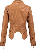SUPER WHOLESALE |  Studded Zipper Leather Jacket
