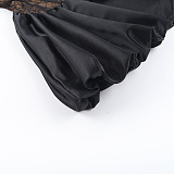 SUPER WHOLESALE | Lace Patchwork See-through Dress