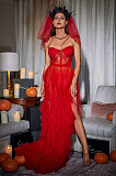 WHOLESALE | Dorothy Tulle Maxi Dress In Red