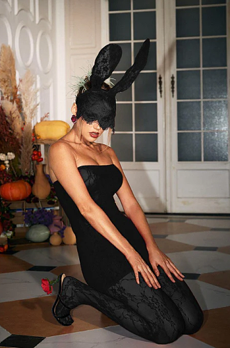 SUPER WHOLESALE | Burton Hollow Lace Bunny Ear