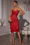 SUPER WHOLESALE | Avital Strapless Flower Midi Dress