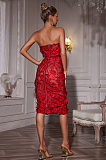 SUPER WHOLESALE | Avital Strapless Flower Midi Dress