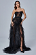 WHOLESALE | Off-shoulder Chiffon Lace Dress in Black