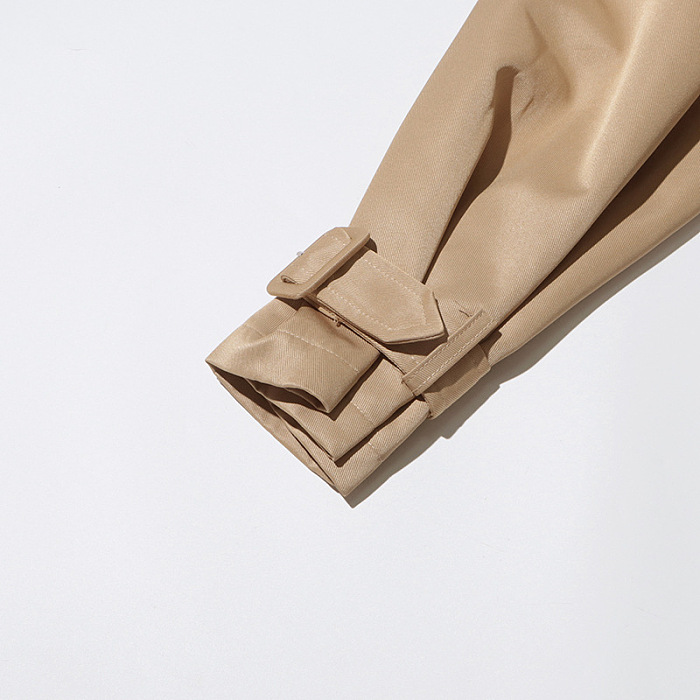 SUPER WHOLESALE |  Color-Blocked Spliced Faux Two-Piece Design Long Trench Coat