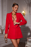 SUPER WHOLESALE | Dacre Back Cutout Flower Blazer In Red