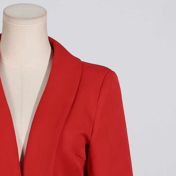 SUPER WHOLESALE | Dacre Back Cutout Flower Blazer In Red