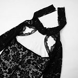 SUPER WHOLESALE | Lace Sheer Cropped Jumpsuit