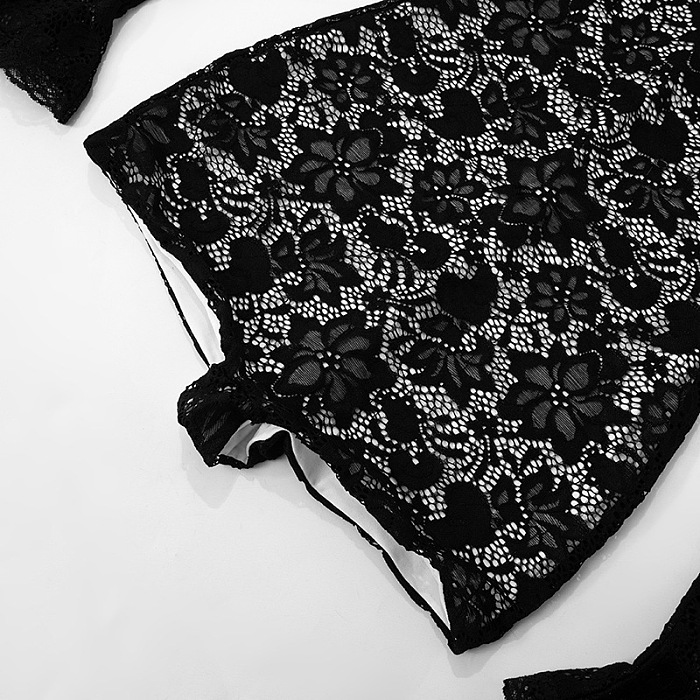 SUPER WHOLESALE | Lace Sheer Cropped Jumpsuit