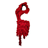 SUPER WHOLESALE |  Margie Cutout Ruffle Tiered Dress In Red