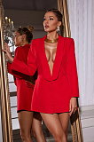SUPER WHOLESALE | Dacre Back Cutout Flower Blazer In Red