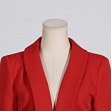 SUPER WHOLESALE | Dacre Back Cutout Flower Blazer In Red